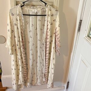 True Craft Cream Floral Cardigan